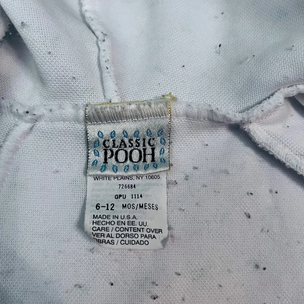 Vintage Classic Pooh Hooded Cozy Suit 6-12M Winnie‎ the Pooh Coverall